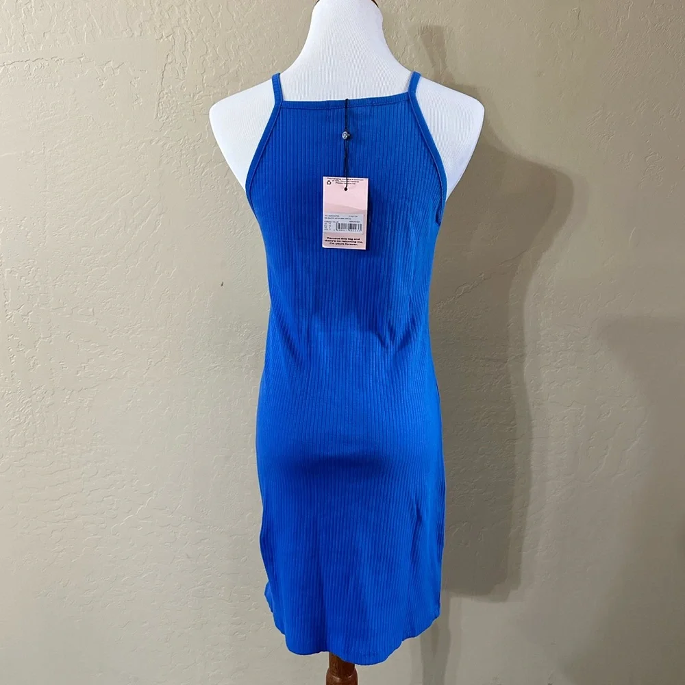 NWT Missguided Ribbed Racer Neck Mini Dress - Picture 2 of 5